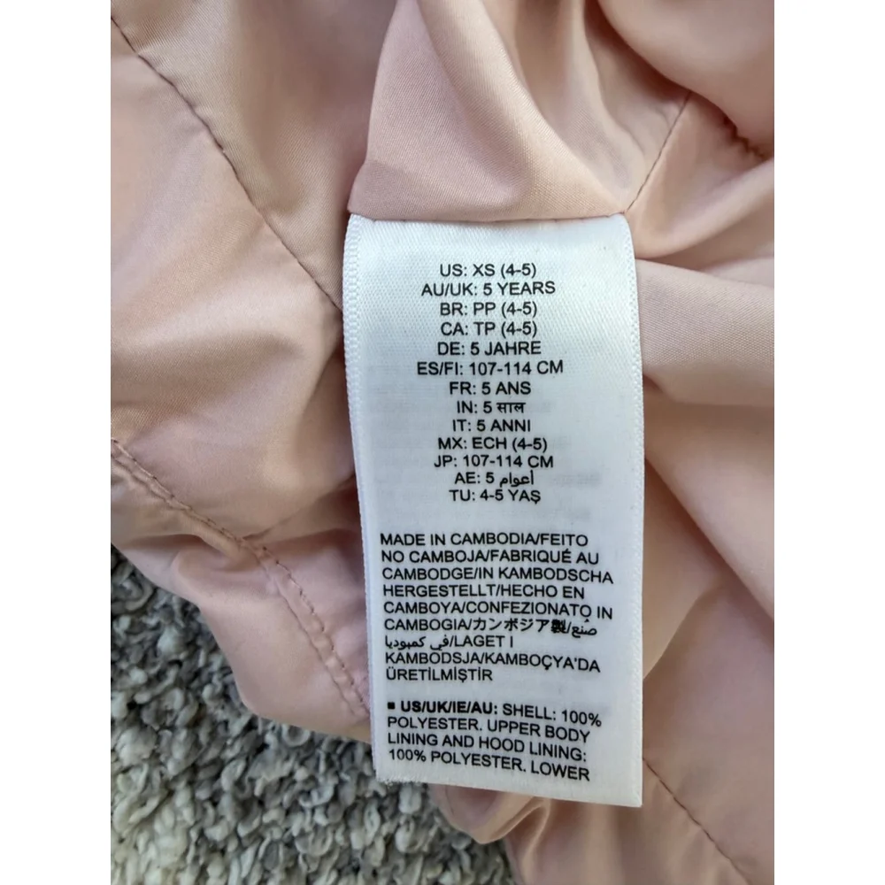 Girls Amazon Essentials Pink Puffer Jacket XS